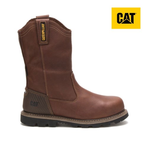 Caterpillar Edgework 2.0 Steel Toe Waterproof Miesten Turvakengät TummanRuskea (VIQGP)